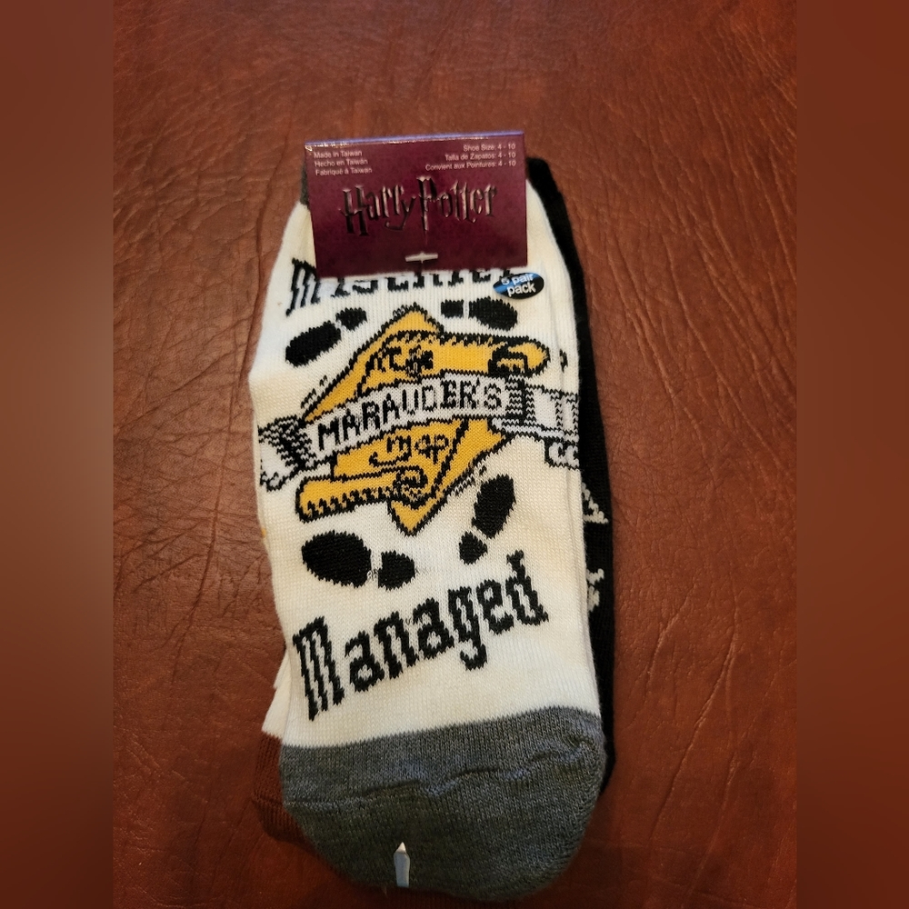 Harry Potter Marauder's Map 5 Pairs Of Ankle socks, New With Tags